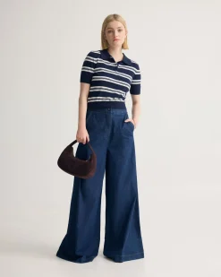 Camille Knitted Polo Striped