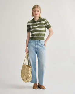 Camille Knitted Polo Striped