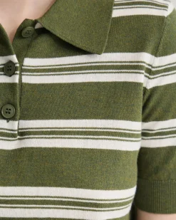 Camille Knitted Polo Striped