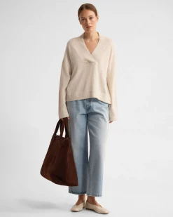 Camille V-Neck Wool Blend Knit
