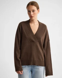 Camille V-Neck Wool Blend Knit