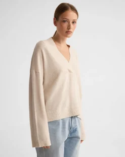 Camille V-Neck Wool Blend Knit