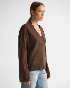 Camille V-Neck Wool Blend Knit