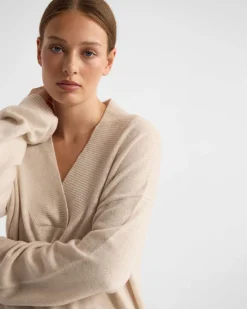 Camille V-Neck Wool Blend Knit