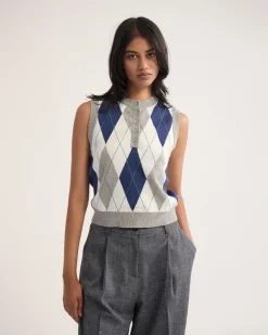 Carina Argyle Vest