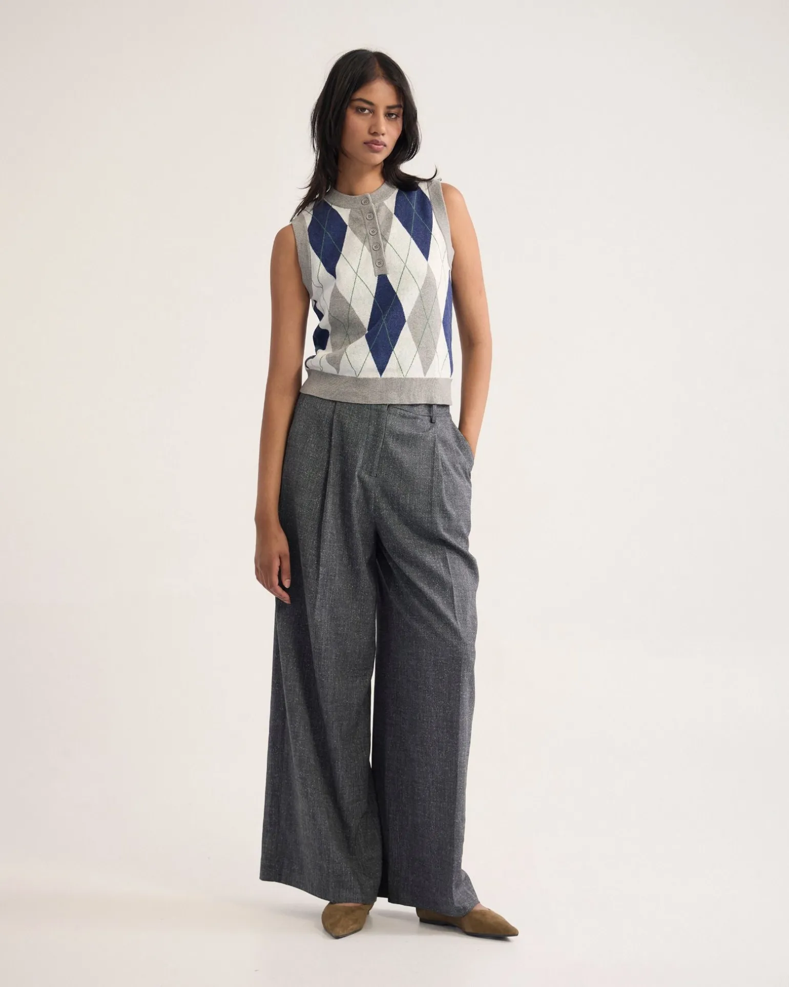 Carina Argyle Vest