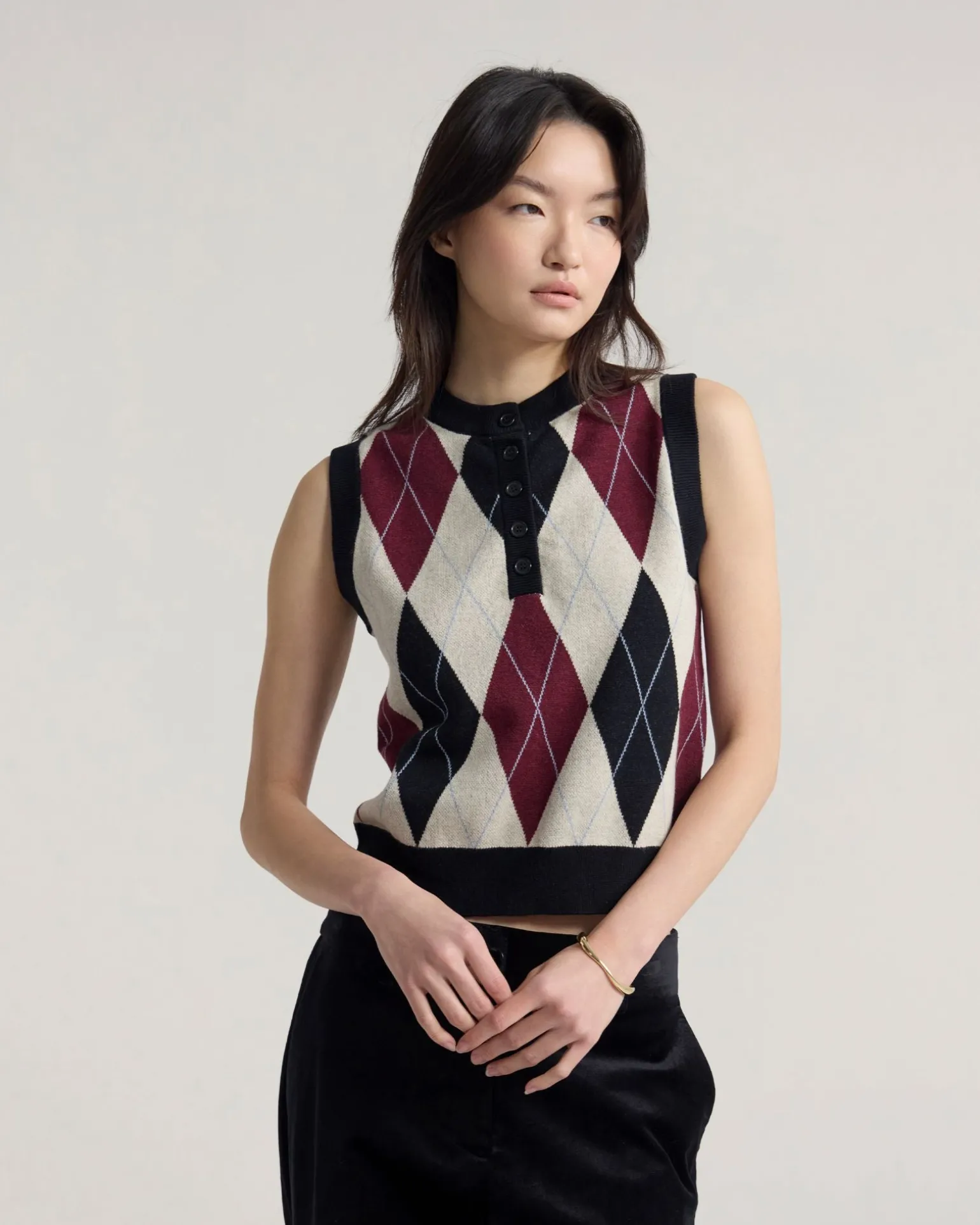 Carina Argyle Vest