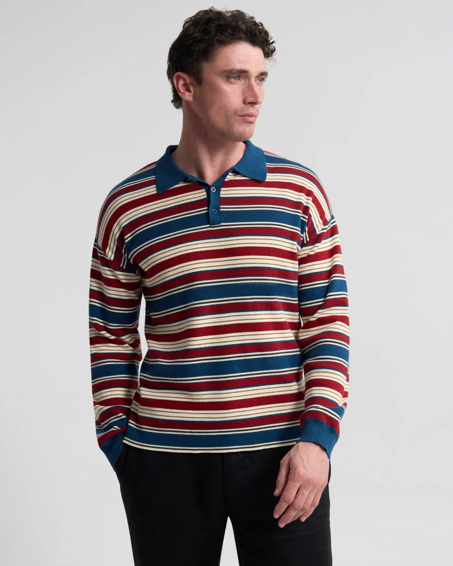 Cedric Striped Rugby Knit