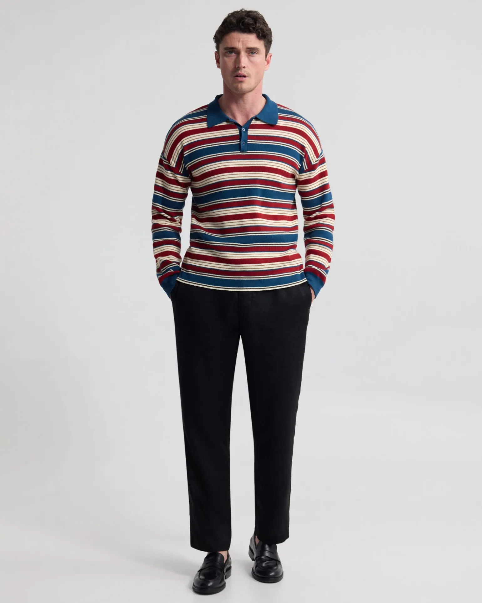Cedric Striped Rugby Knit