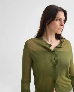Celina Sheer Panel Cardigan