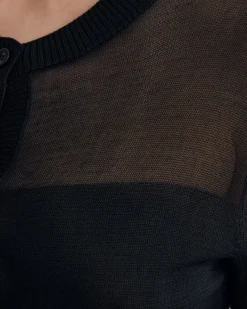 Celina Sheer Panel Cardigan