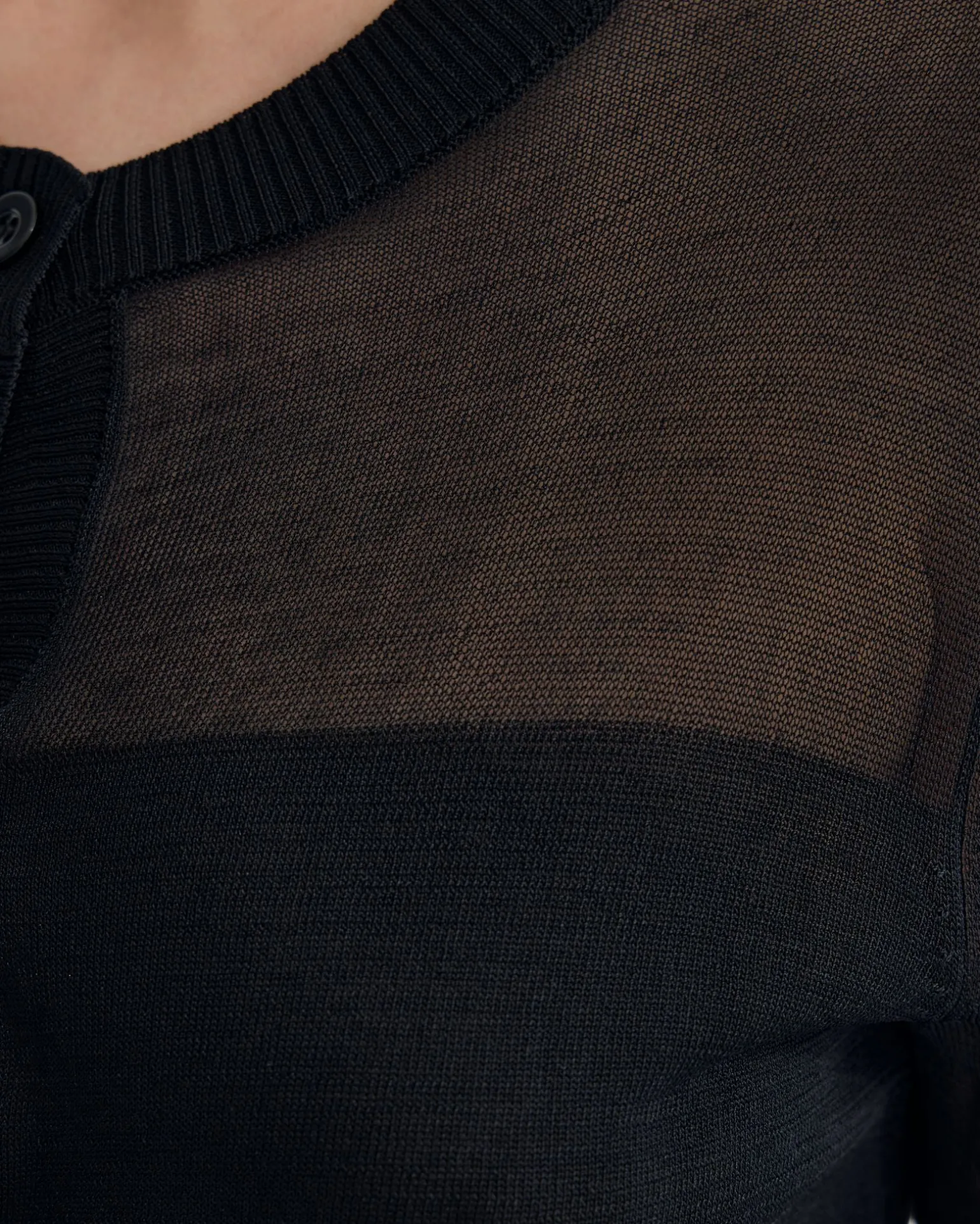 Celina Sheer Panel Cardigan