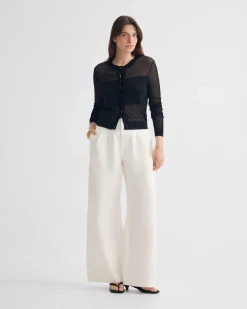 Celina Sheer Panel Cardigan