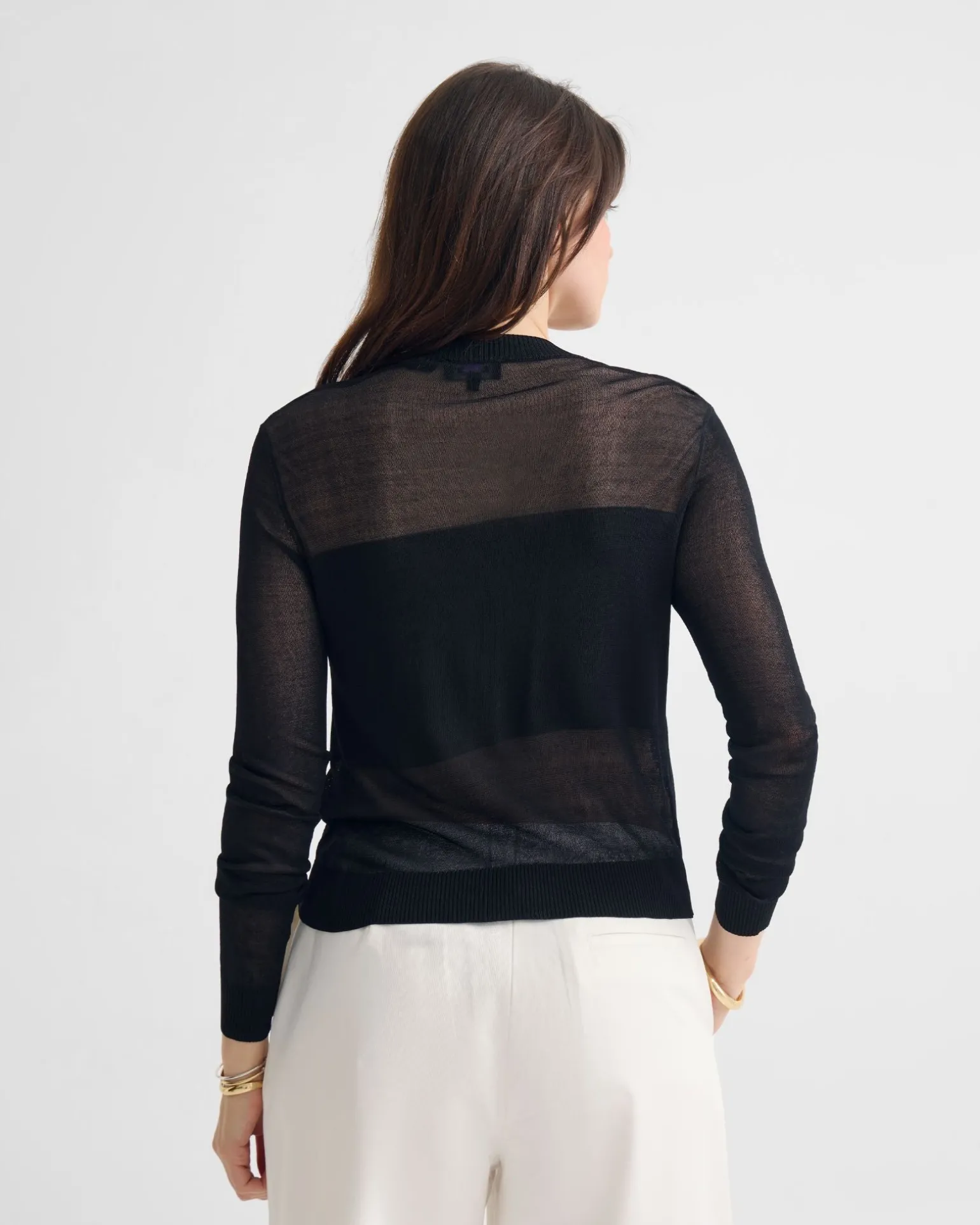 Celina Sheer Panel Cardigan