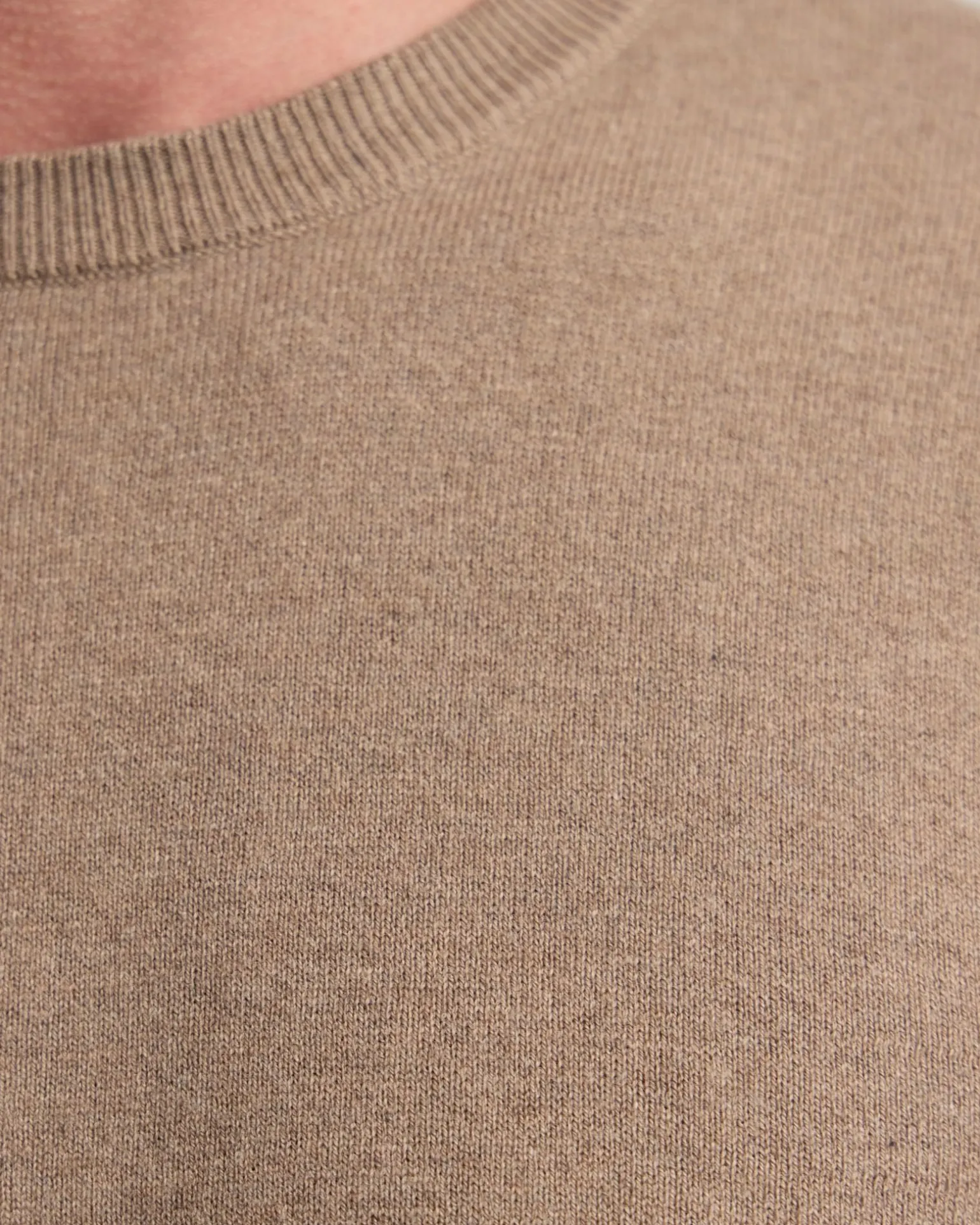 Cotton Cashmere Crew Neck Knit