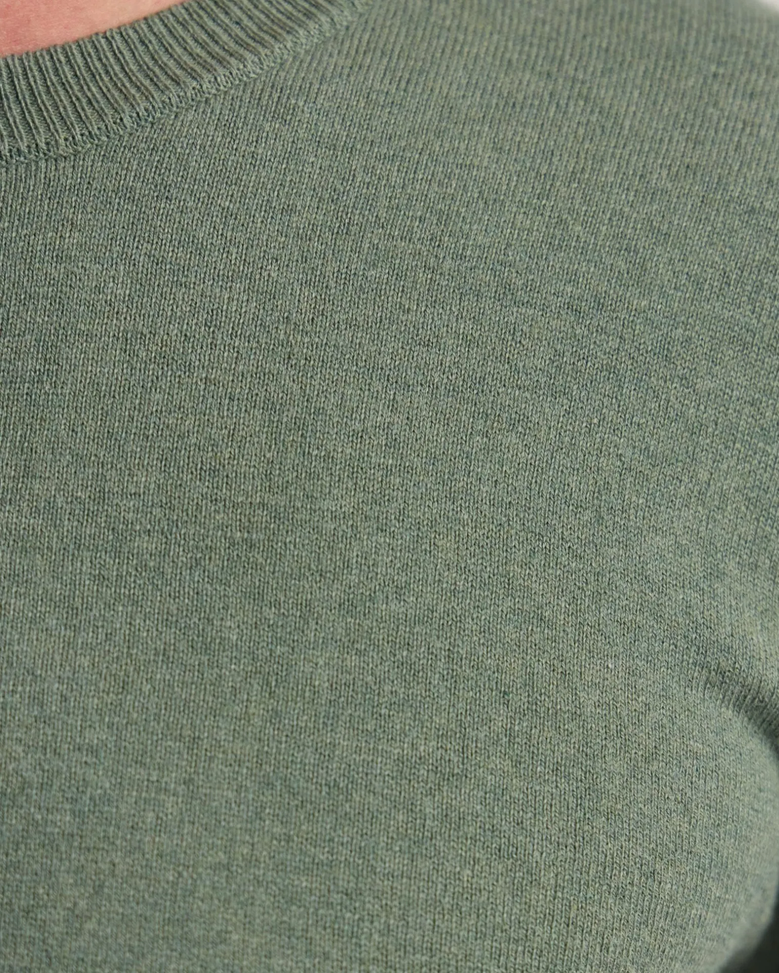 Cotton Cashmere Crew Neck Knit