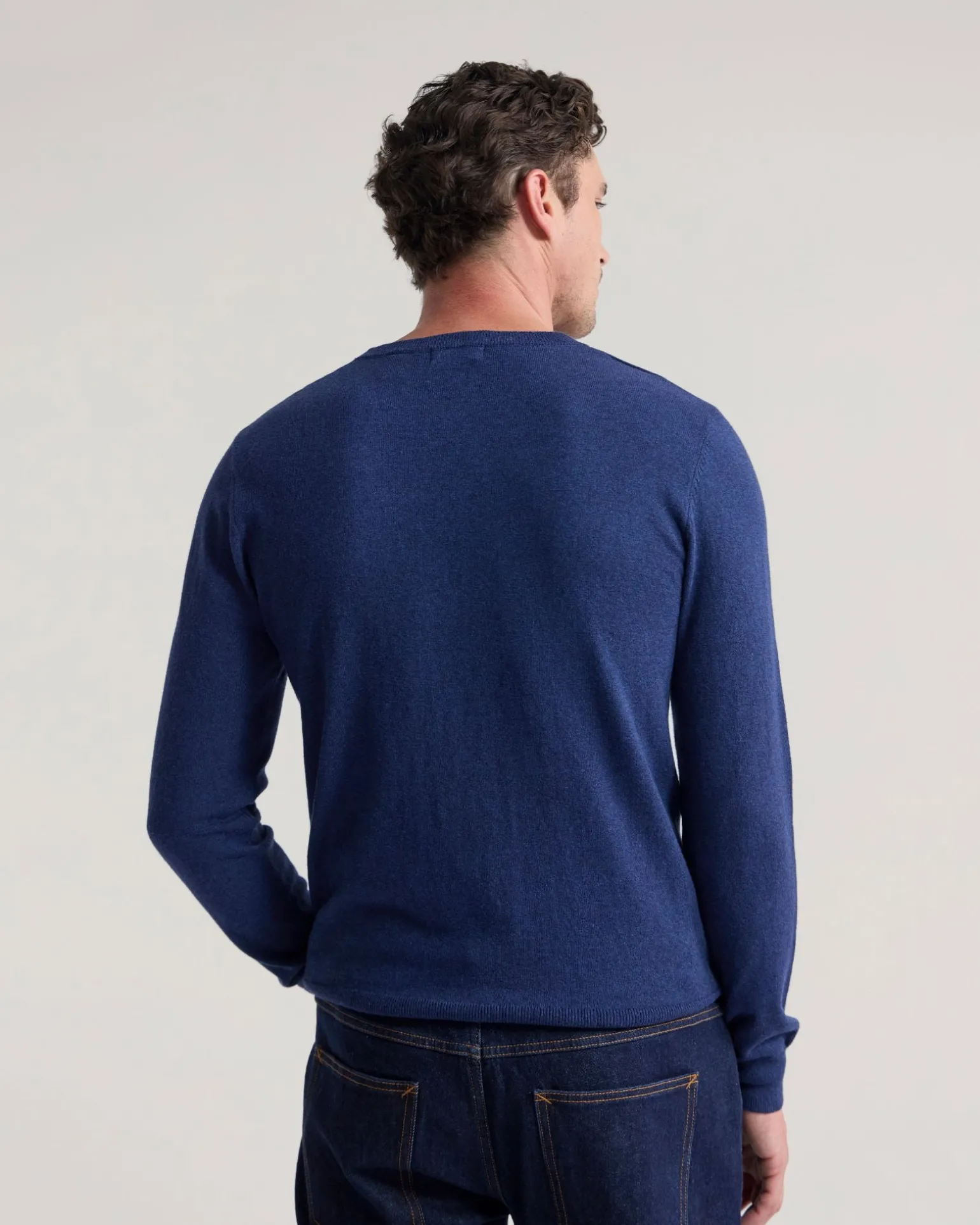 Cotton Cashmere Crew Neck Knit