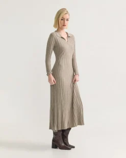 Dakota Knitted Polo Collar Dress