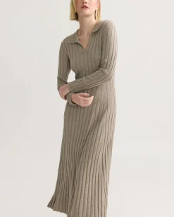 Dakota Knitted Polo Collar Dress
