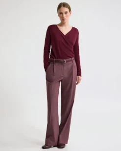 Daria Wrap Front Knitted Top