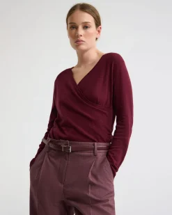 Daria Wrap Front Knitted Top