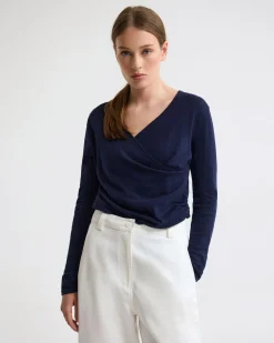 Daria Wrap Front Knitted Top