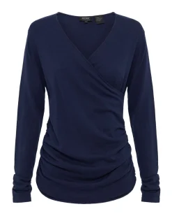 Daria Wrap Front Knitted Top