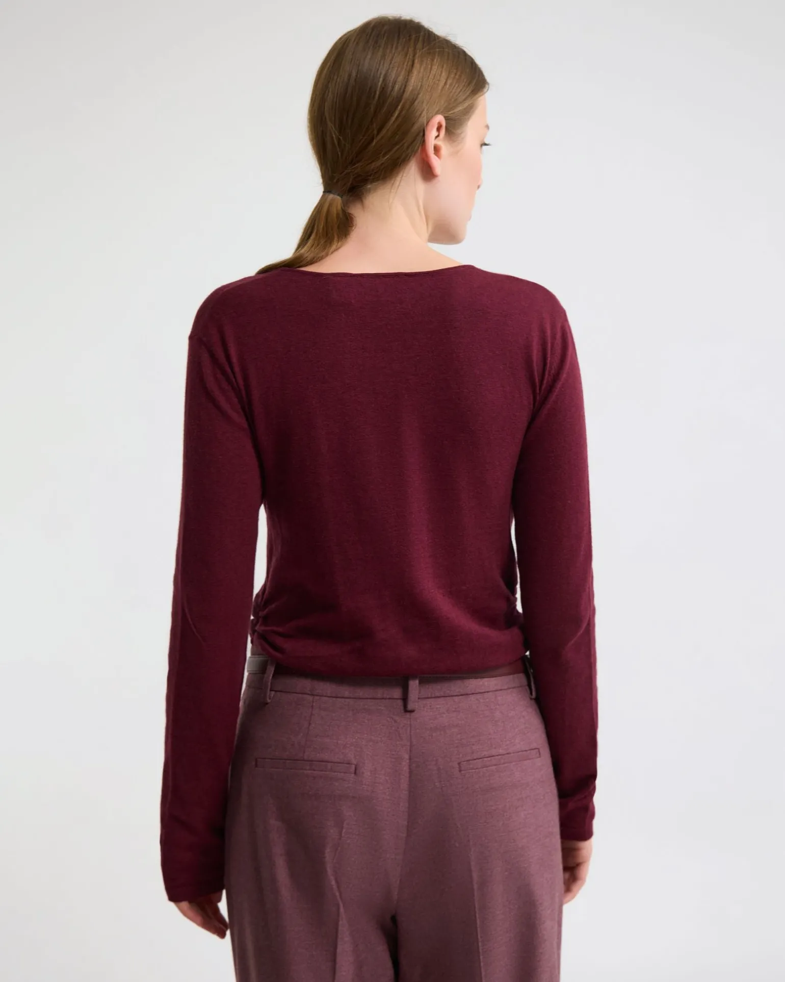 Daria Wrap Front Knitted Top