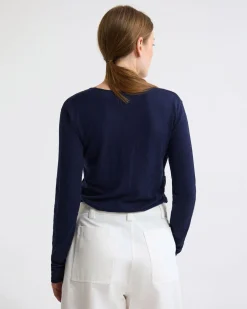 Daria Wrap Front Knitted Top