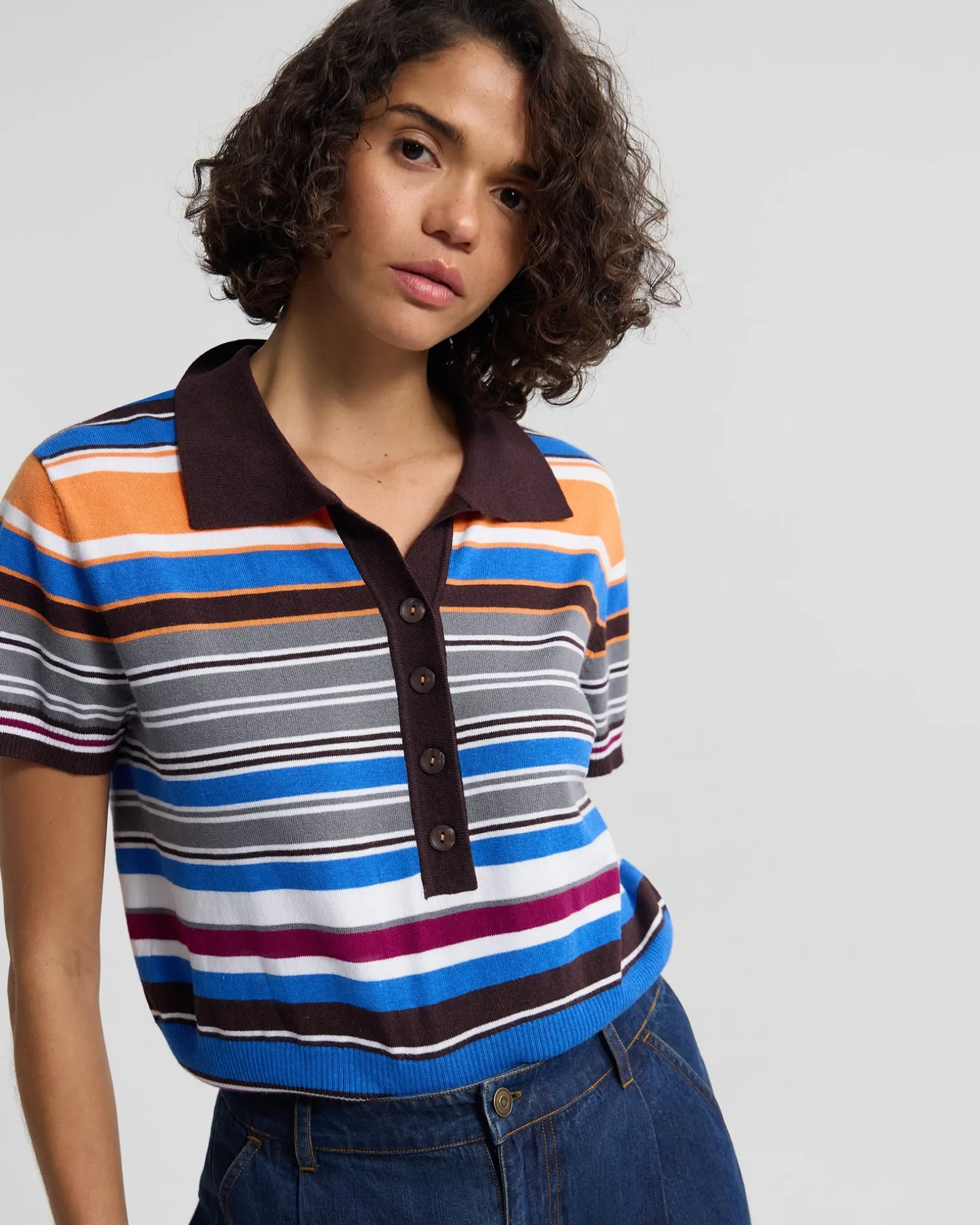 Dina Stripe Polo