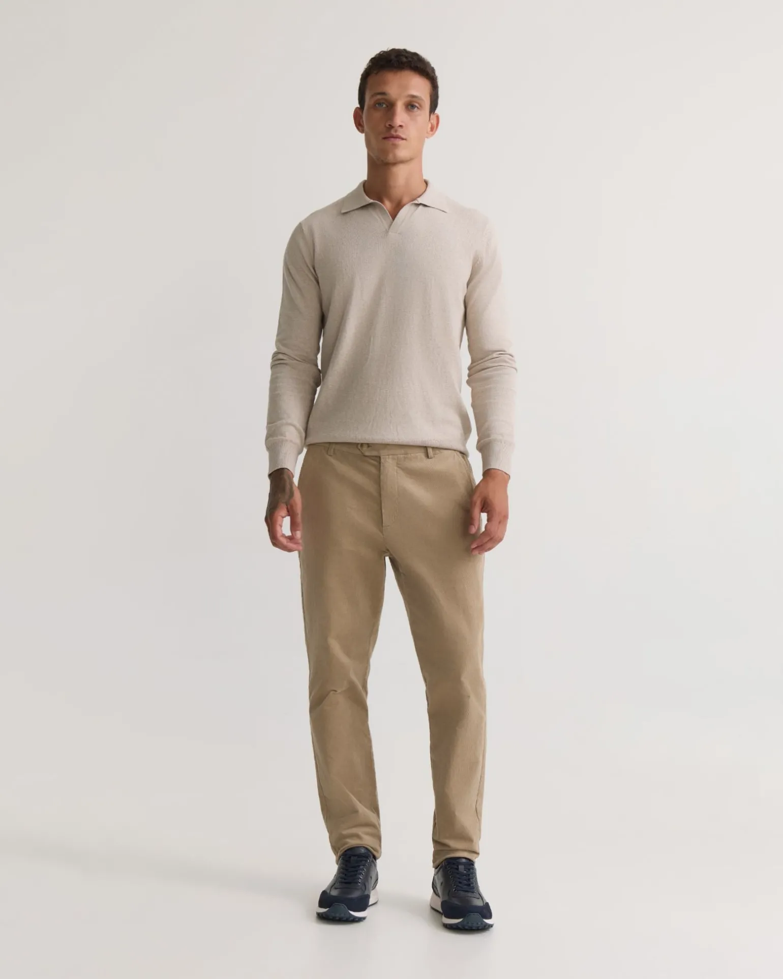 Dominic Open Polo Collar Knit