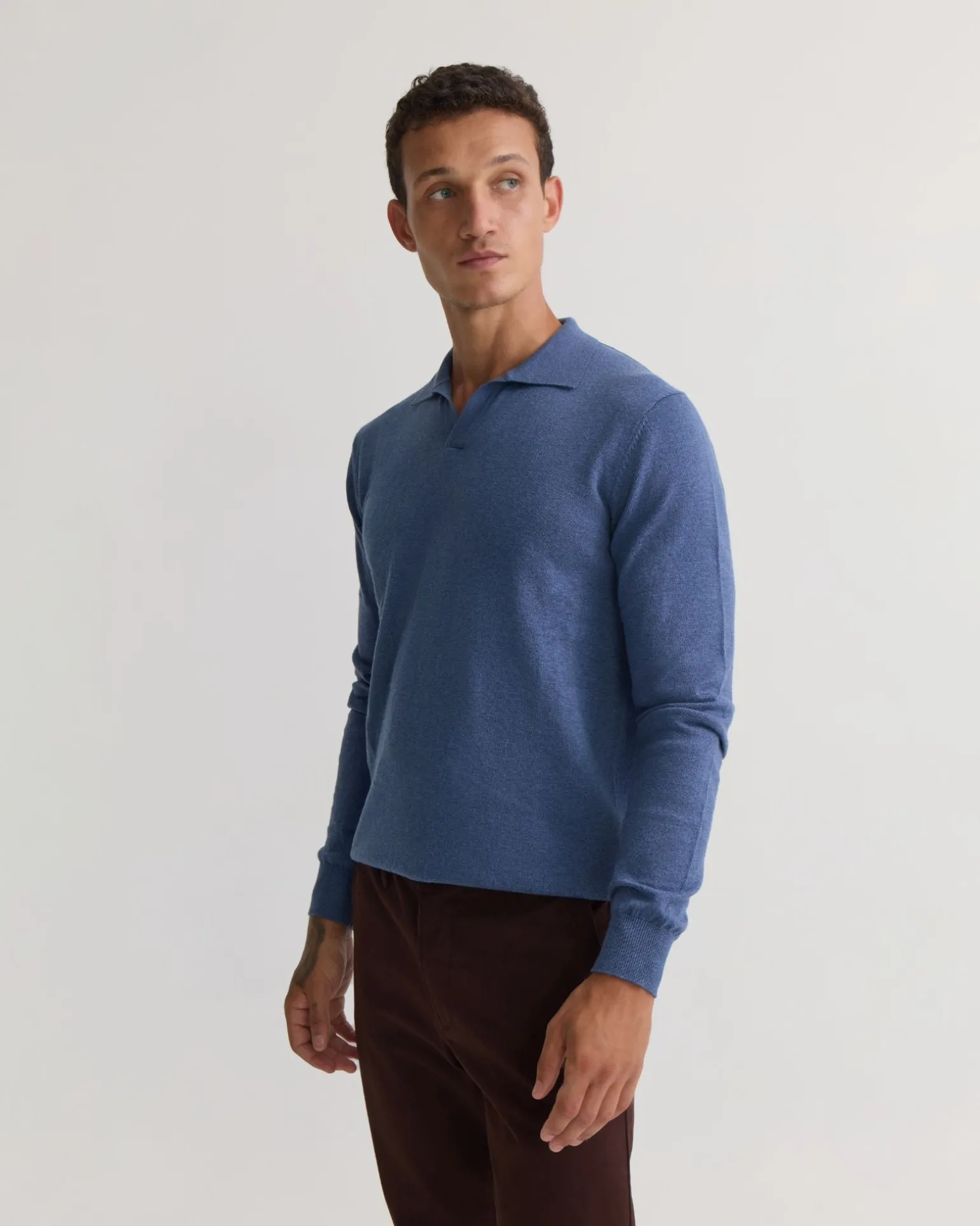 Dominic Open Polo Collar Knit