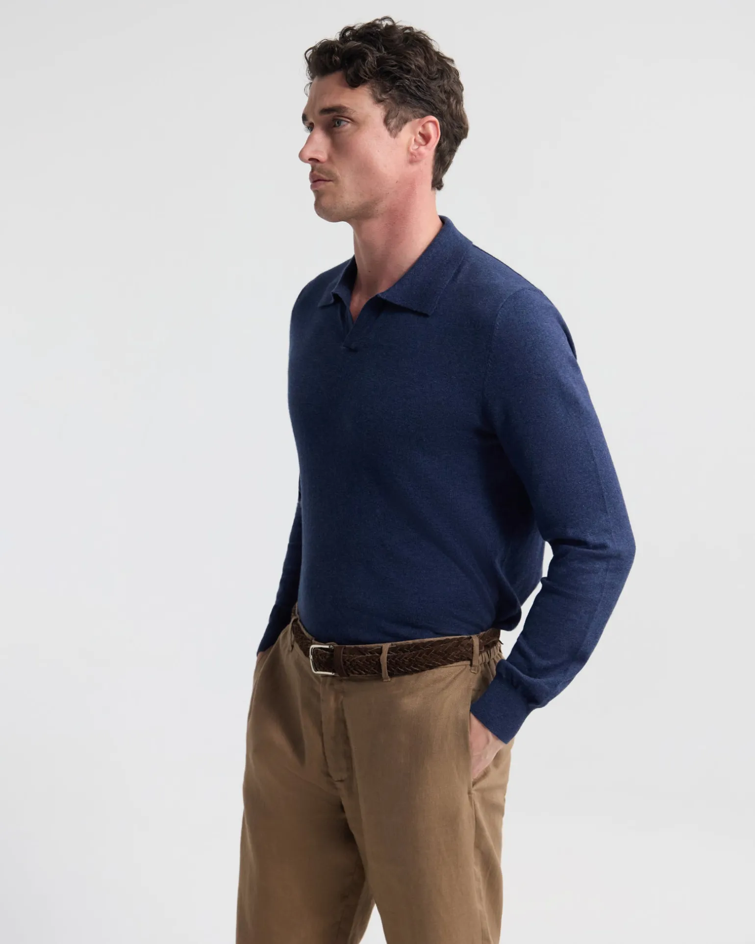 Dominic Polo Cashmere Blend Knit