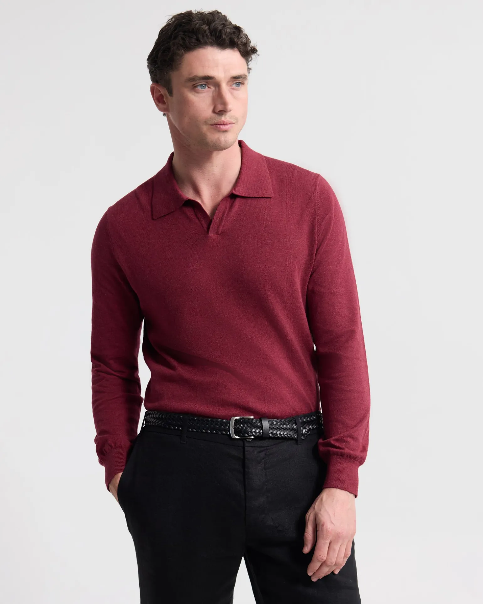 Dominic Polo Cashmere Blend Knit