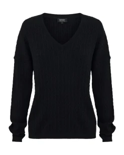 Drew Cable V-Neck Knit