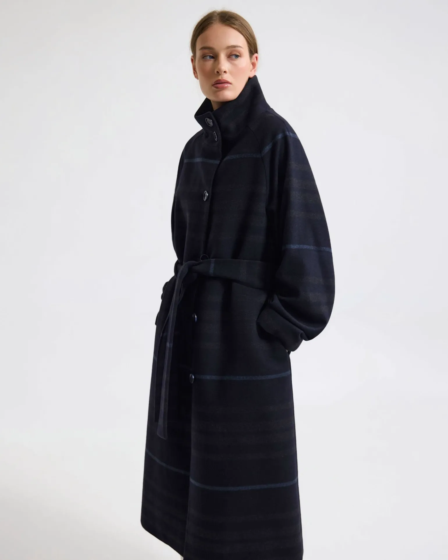 Edi Wool Funnel Collar Coat