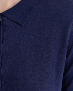 Edwina Silk Blnd Polo Collar Knit