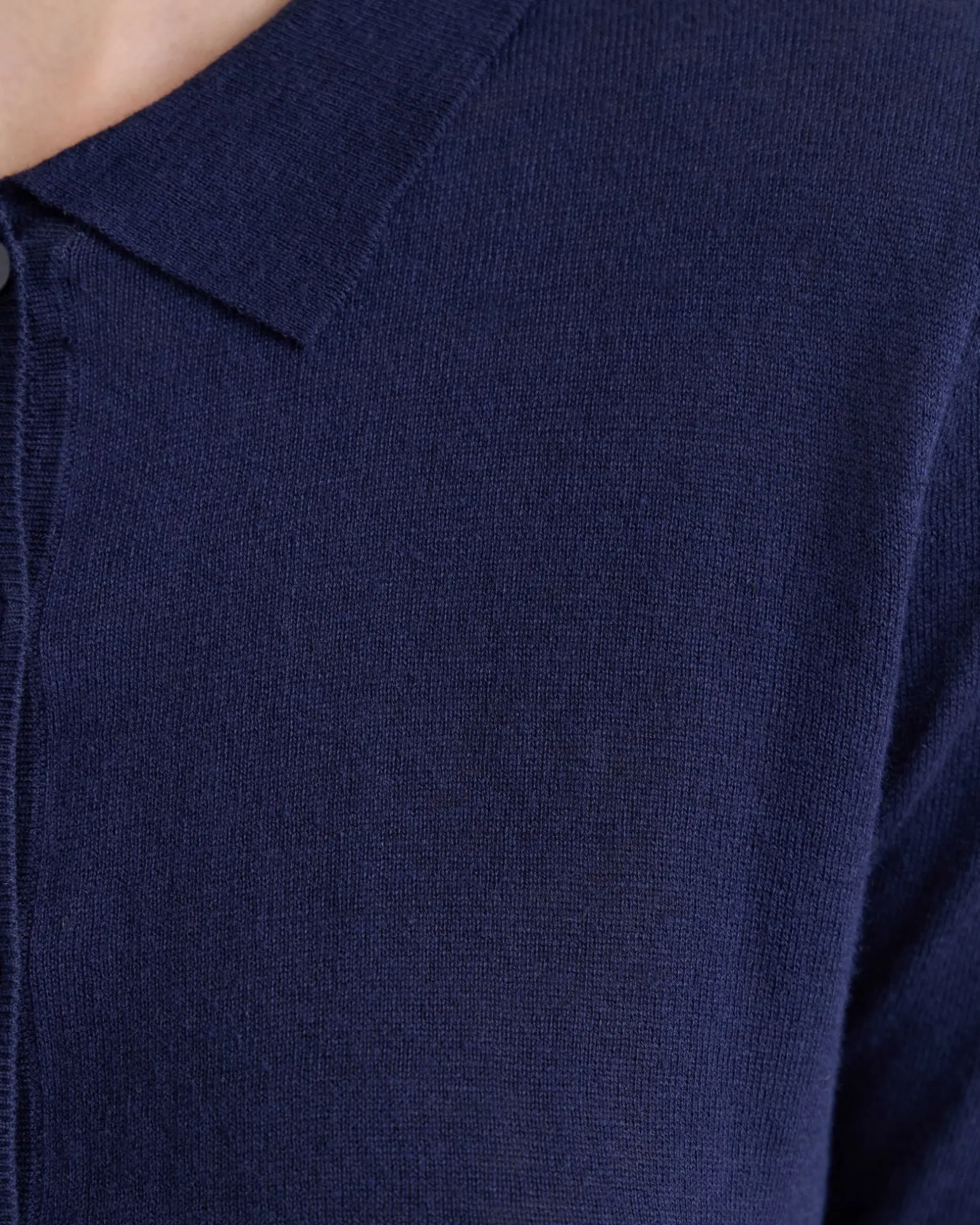 Edwina Silk Blnd Polo Collar Knit