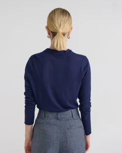 Edwina Silk Blnd Polo Collar Knit