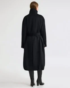 Emily Funnel Cllar Wool Blnd Coat