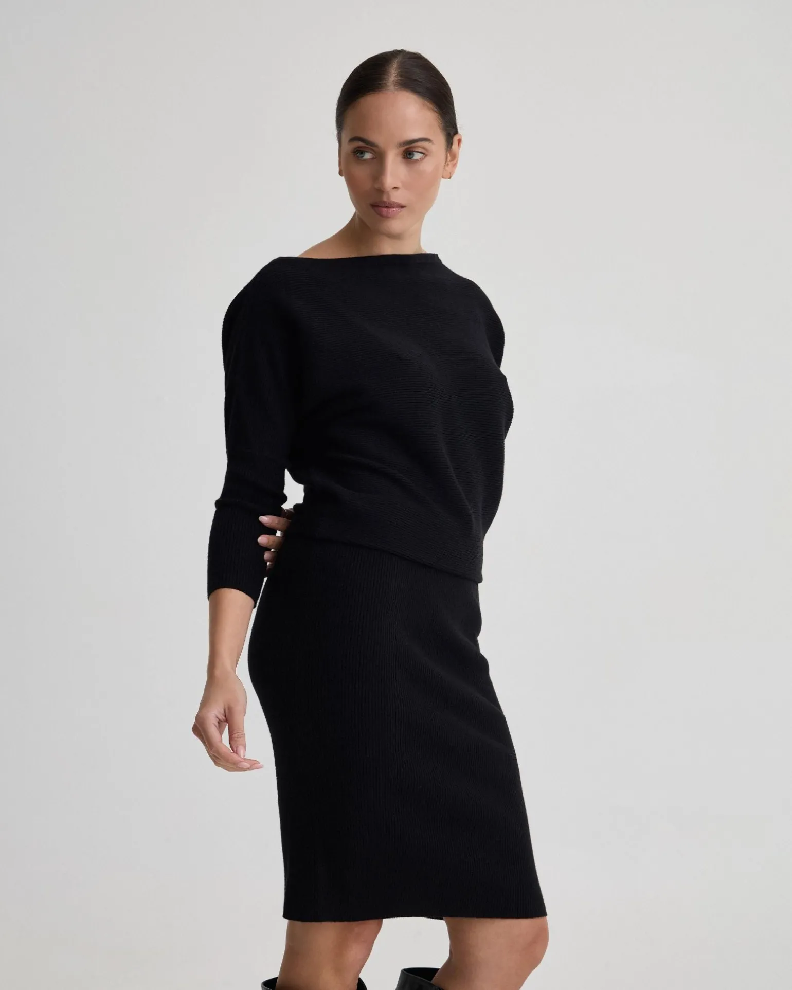 Emma Off Shoulder Knit Dress