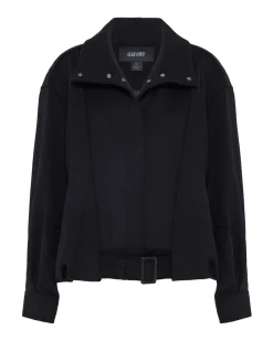 Emma Wool Blend Funnel Trm Jacket