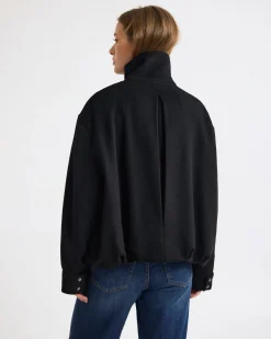 Emma Wool Blend Funnel Trm Jacket