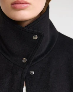 Emma Wool Blend Funnel Trm Jacket