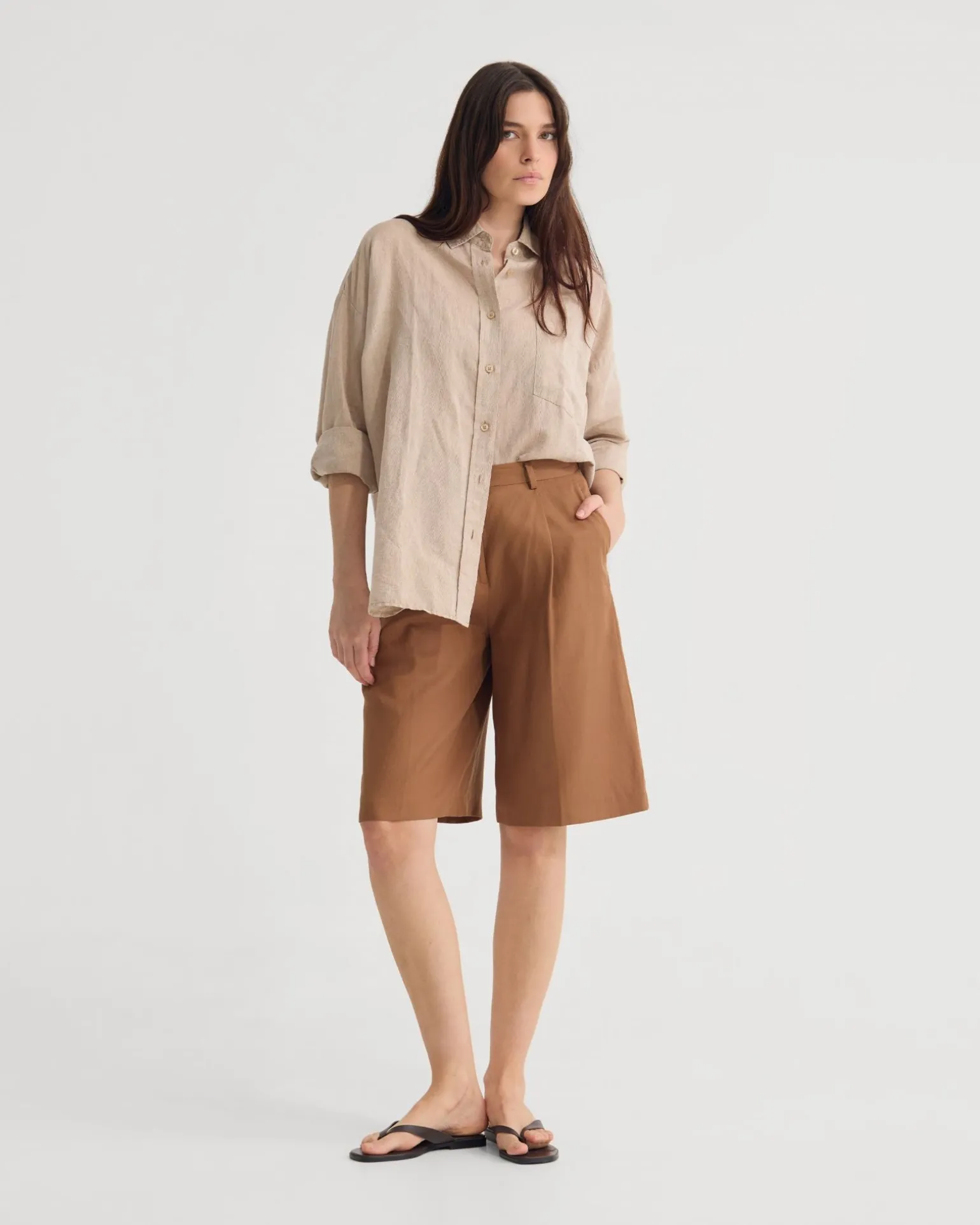 Erika Washed Casual Linen Shirt