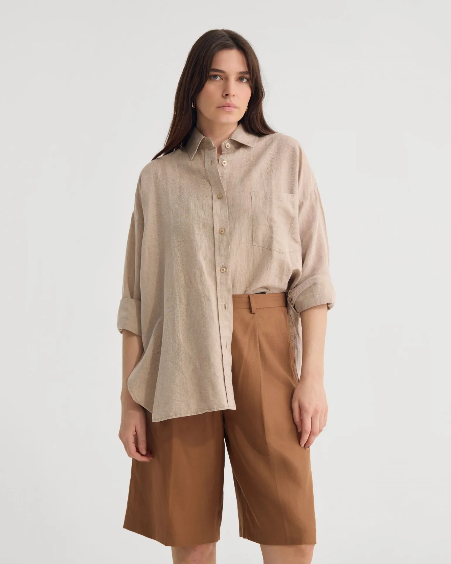Erika Washed Casual Linen Shirt