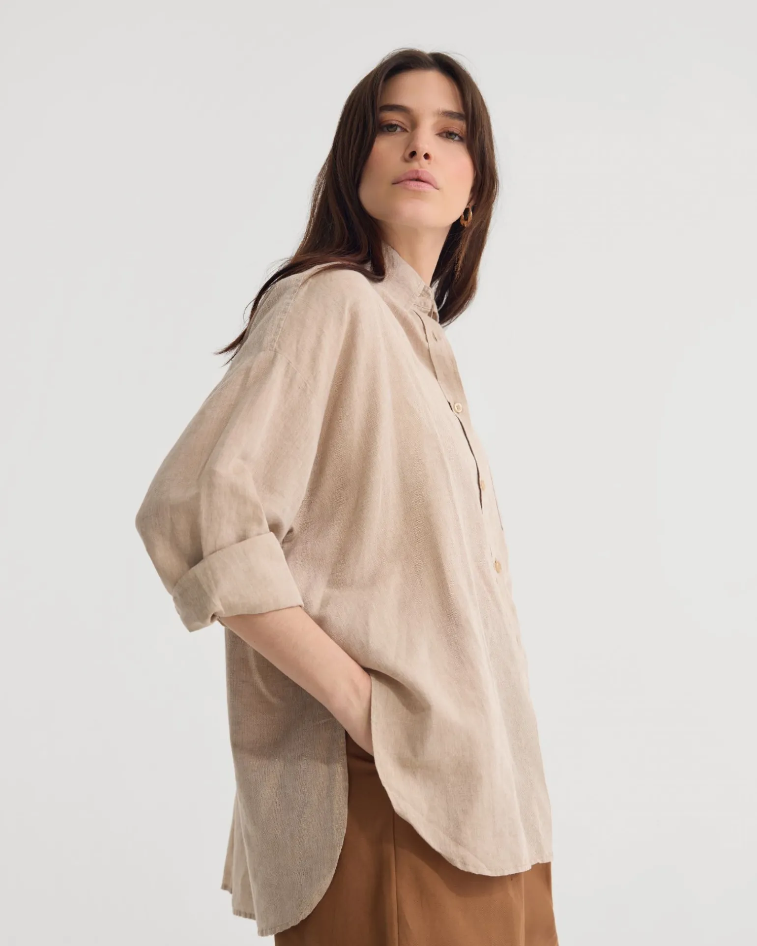 Erika Washed Casual Linen Shirt