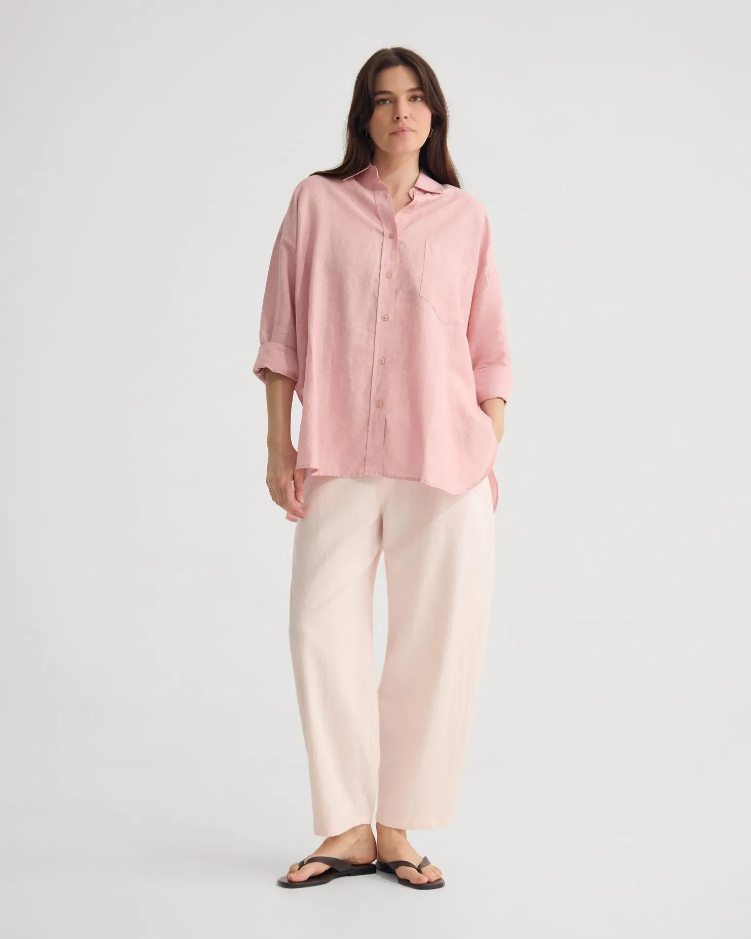 Erika Washed Casual Linen Shirt