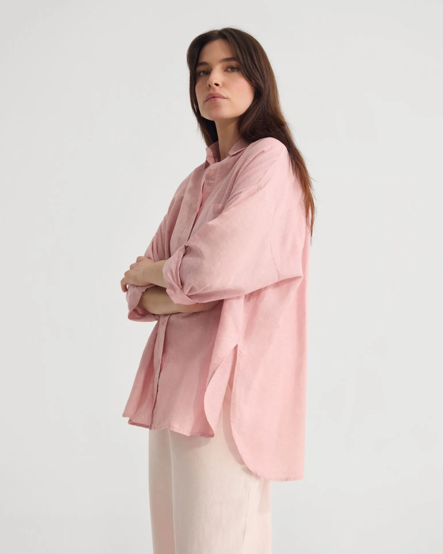Erika Washed Casual Linen Shirt