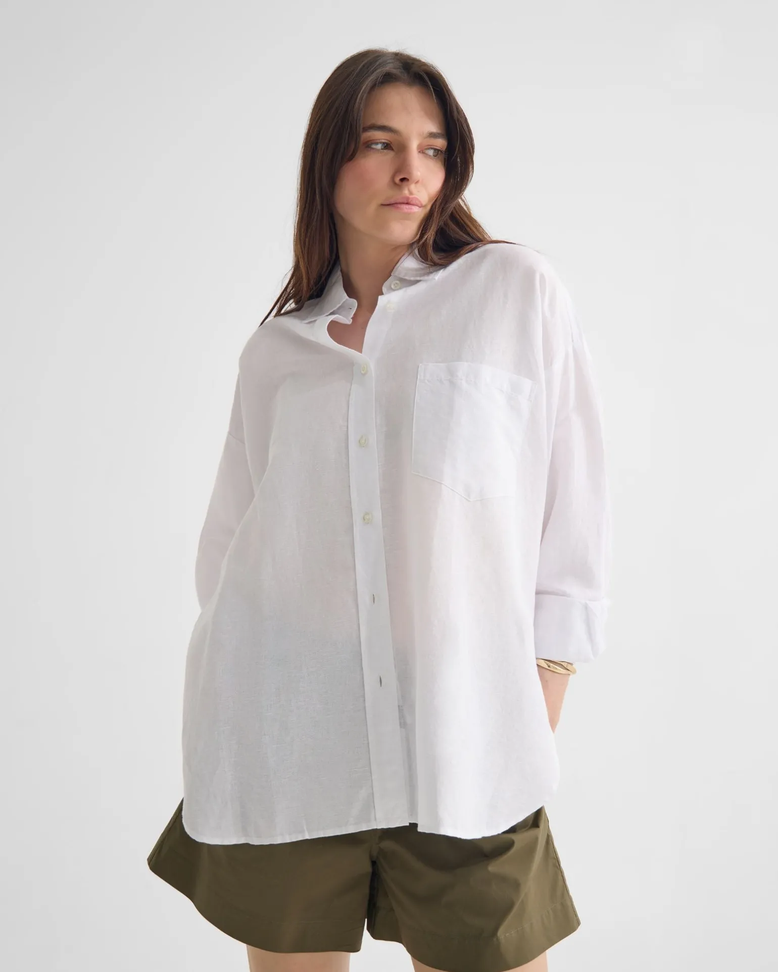 Erika Washed Casual Linen Shirt